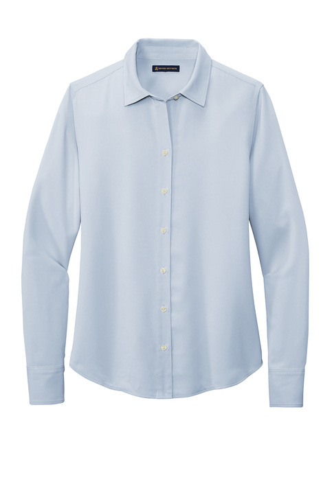 Women's Brooks Brothers Full-Button Satin Blouse - Image 4