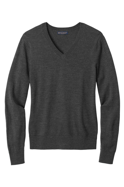 Women's Brooks Brothers Washable Merino V-Neck Sweater - Image 2
